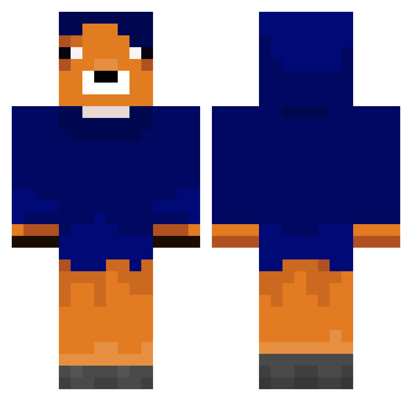 AdraX_55 Minecraft skin, front and back view