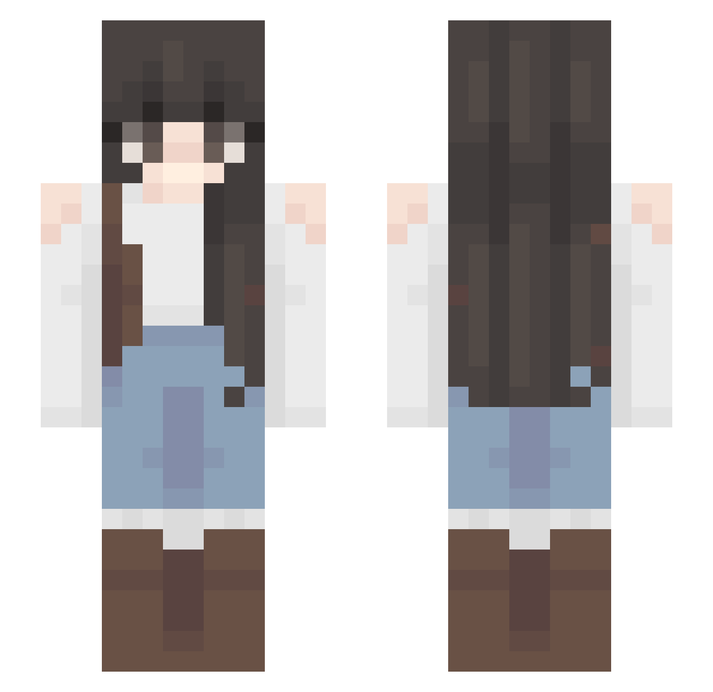 xXAlex01 Minecraft skin, front and back view