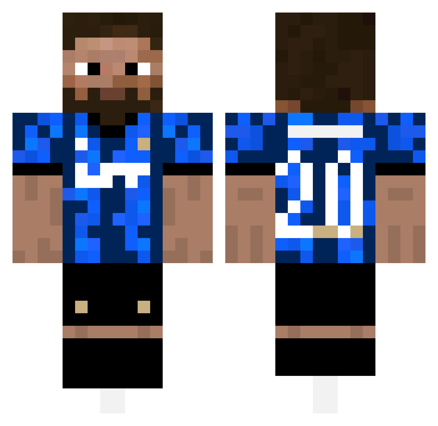 gog3y Minecraft skin, front and back view