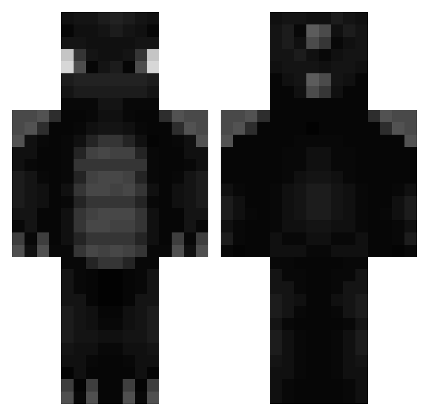 Zayiane Minecraft skin, front and back view