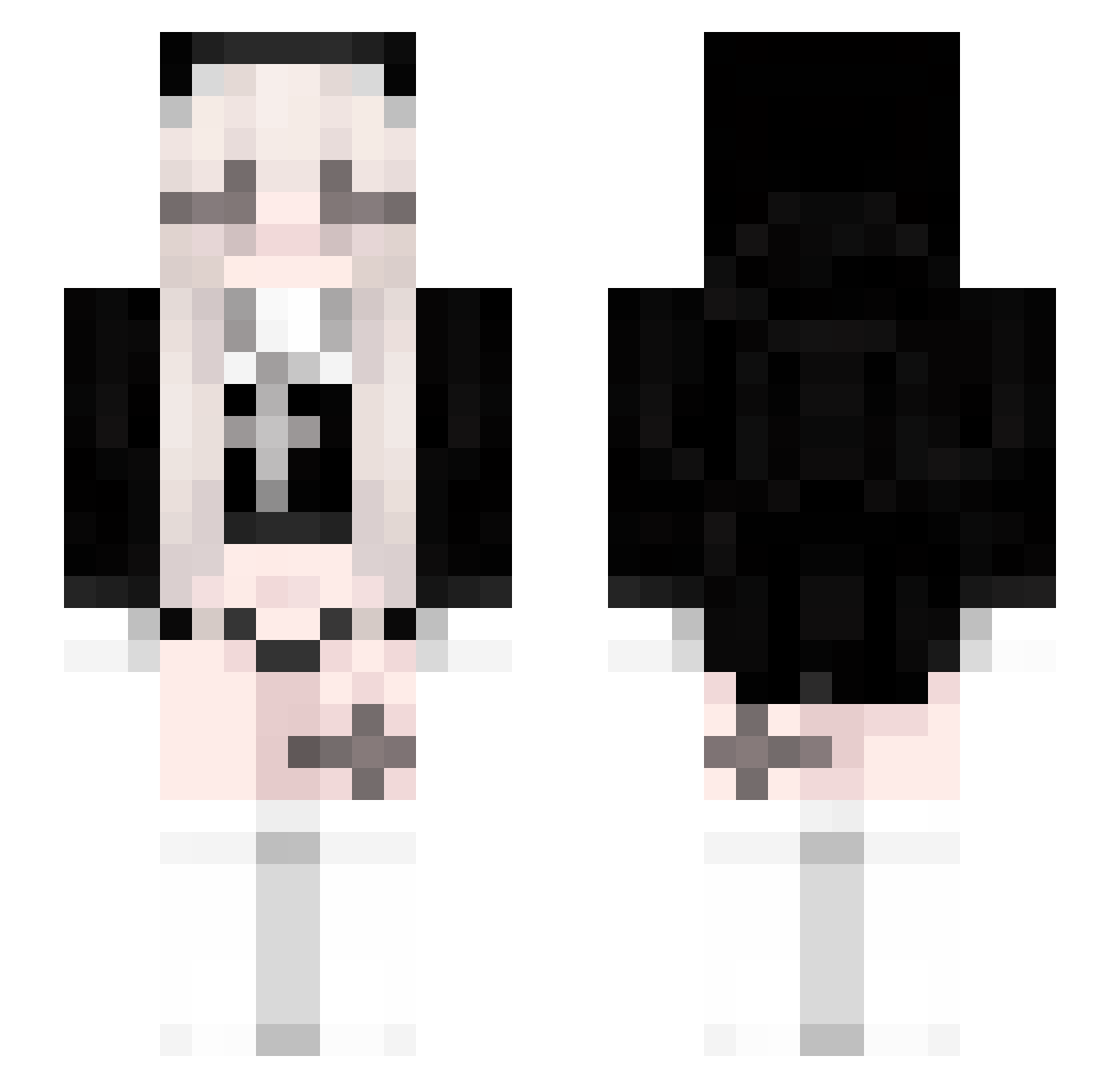 kiaracik Minecraft skin, front and back view