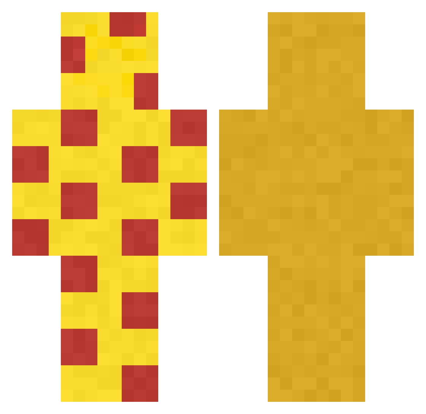 Pizzaboy0708 Minecraft skin, front and back view