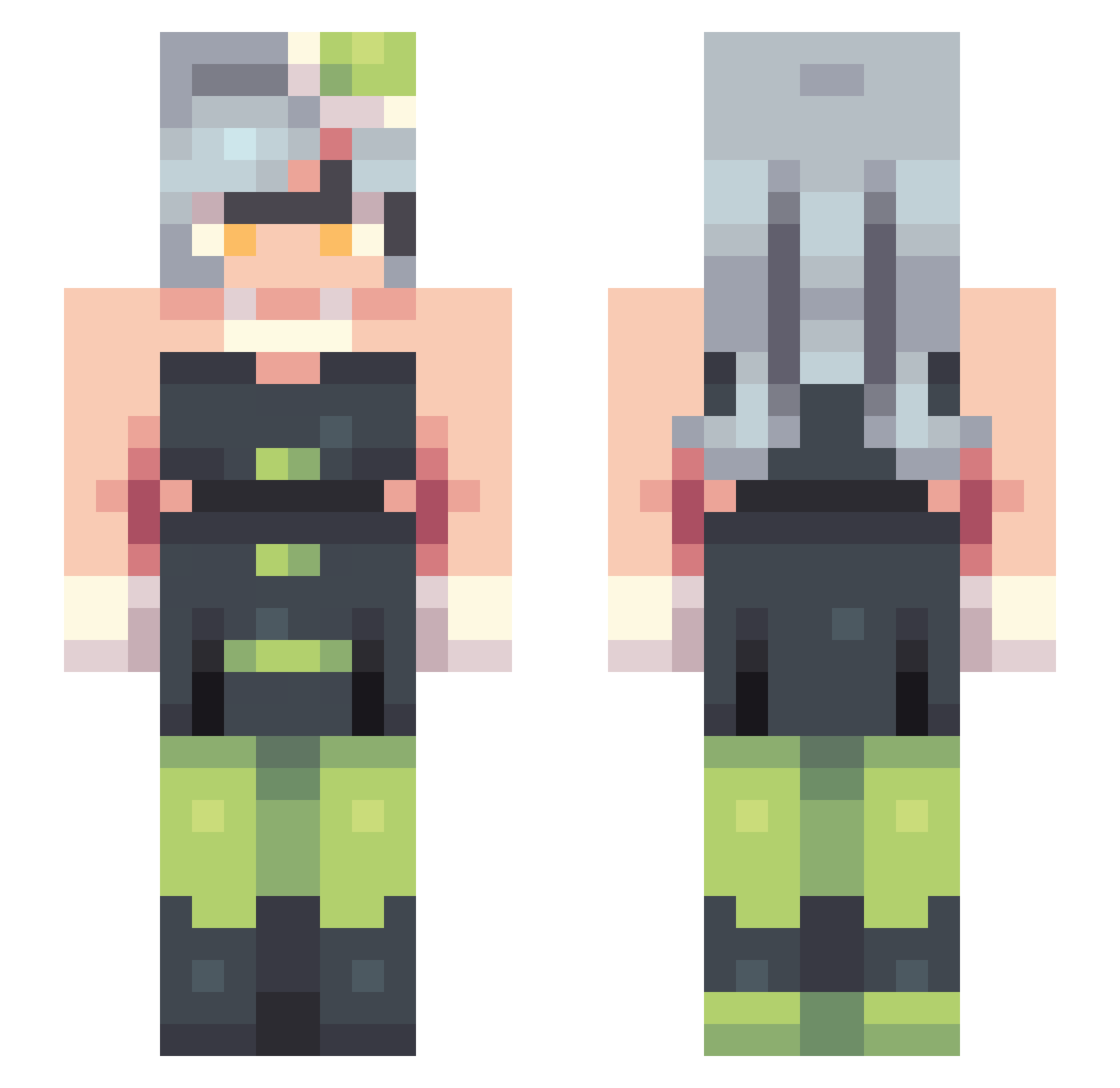 AtsushiNakajima1 Minecraft skin, front and back view