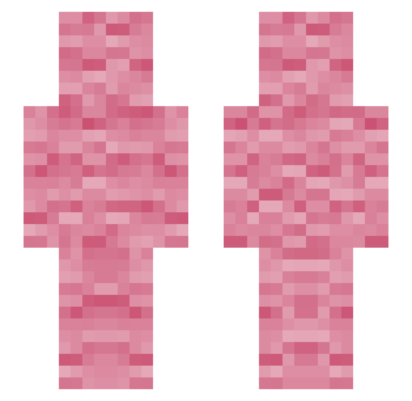 T64 Minecraft skin, front and back view