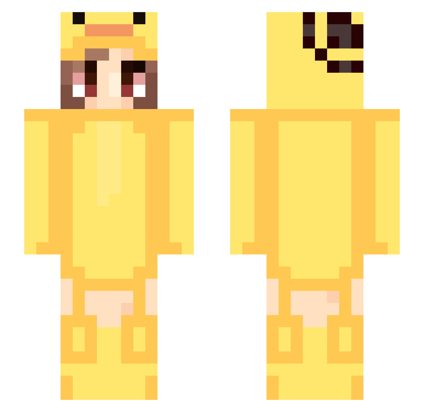 churrosgamer014 Minecraft skin, front and back view