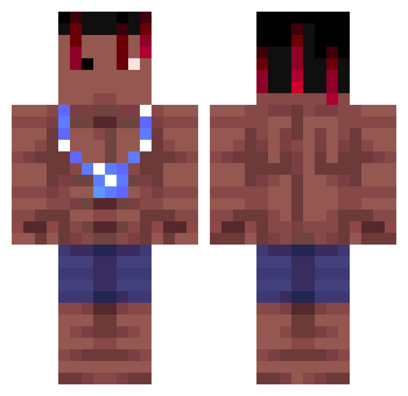 DrewhCash Minecraft skin, front and back view