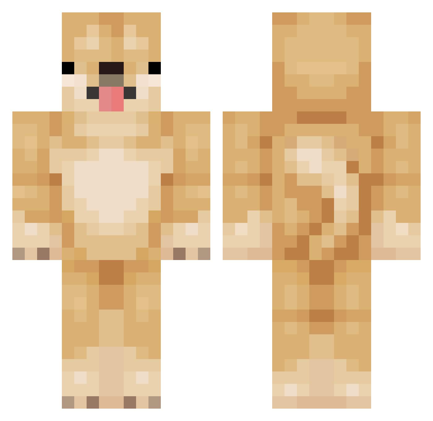 Jamesarino Minecraft skin, front and back view