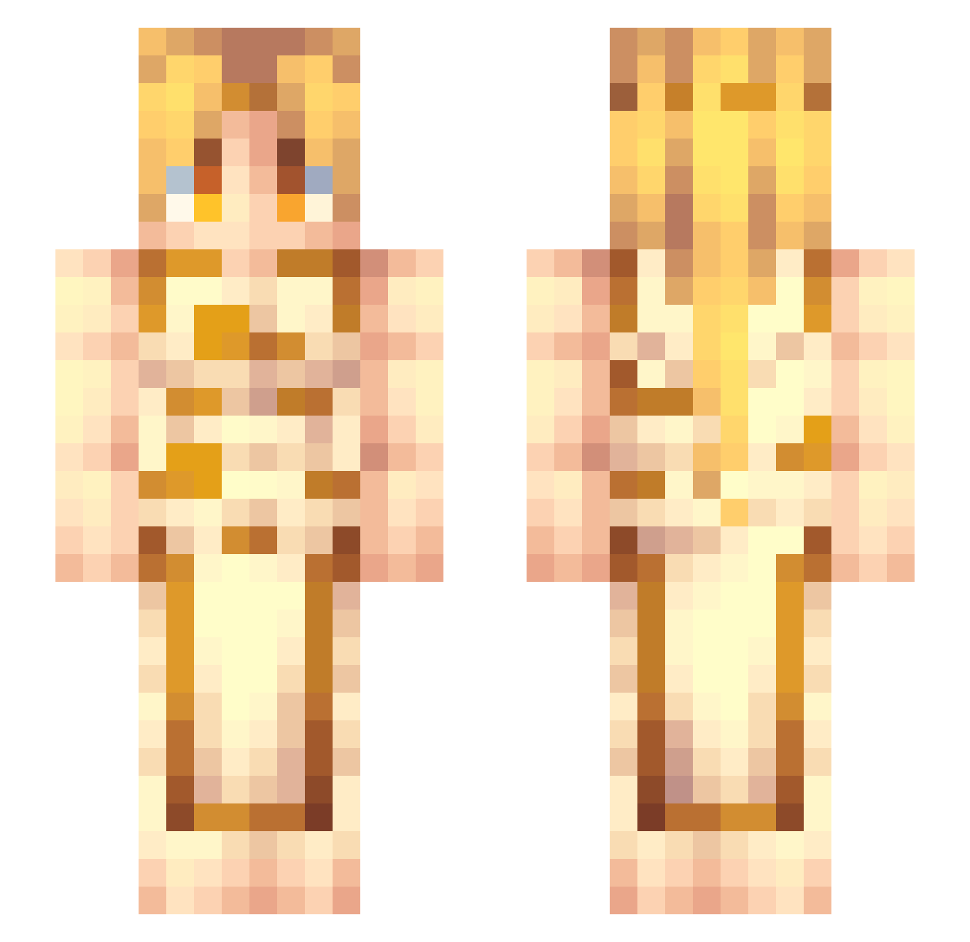 Donisi_Dan Minecraft skin, front and back view