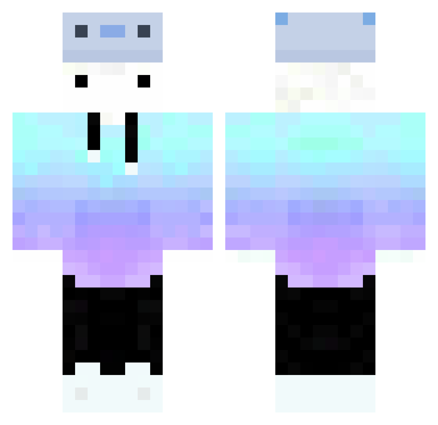 Ventuus Minecraft skin, front and back view