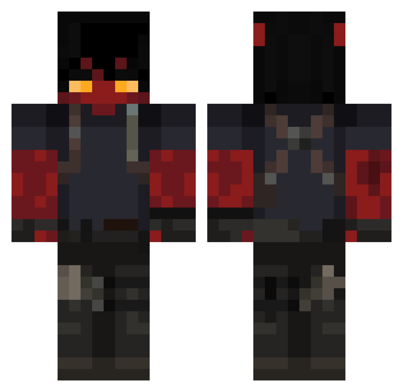 shapo08 Minecraft skin, front and back view