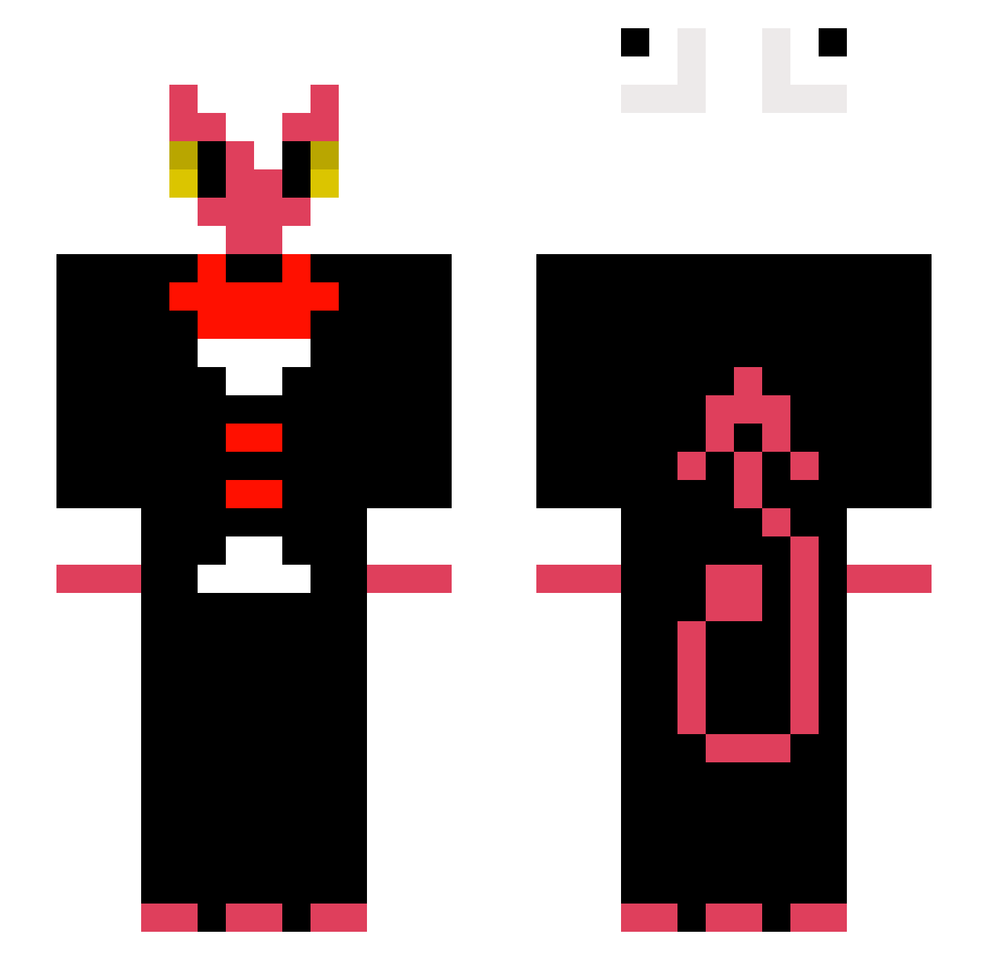 LunarJellyfish Minecraft skin, front and back view