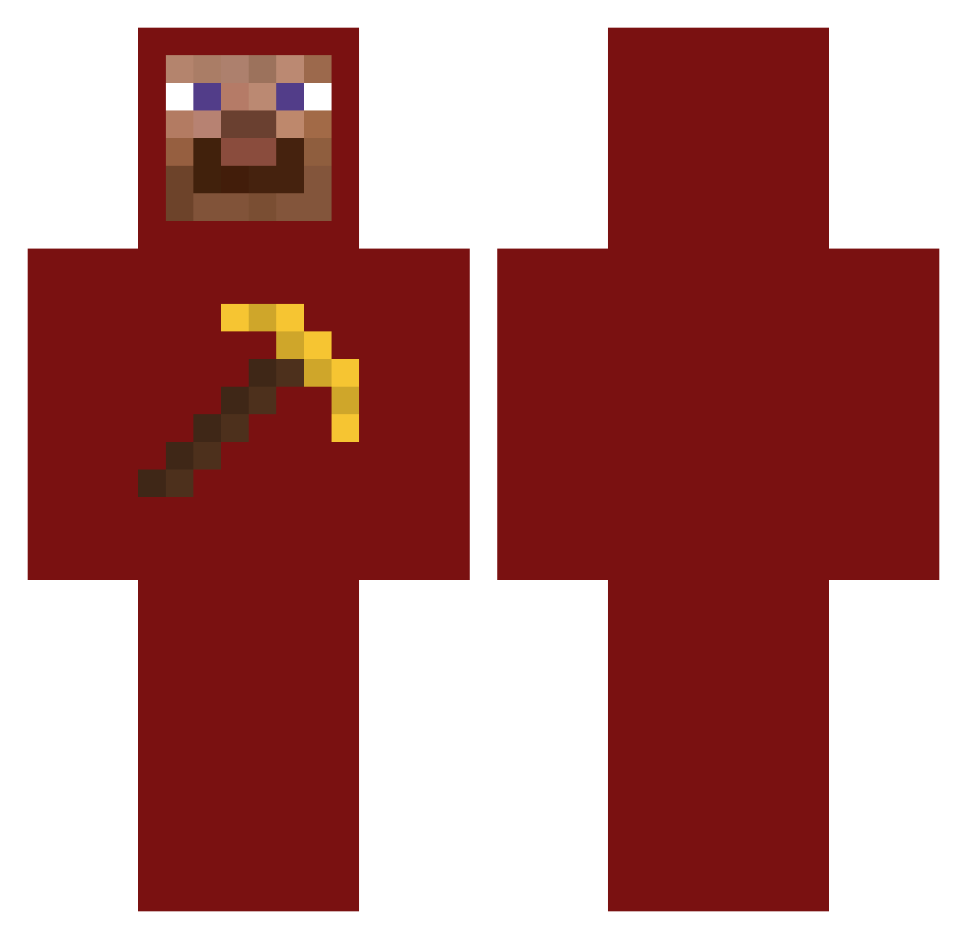 ahtuz Minecraft skin, front and back view