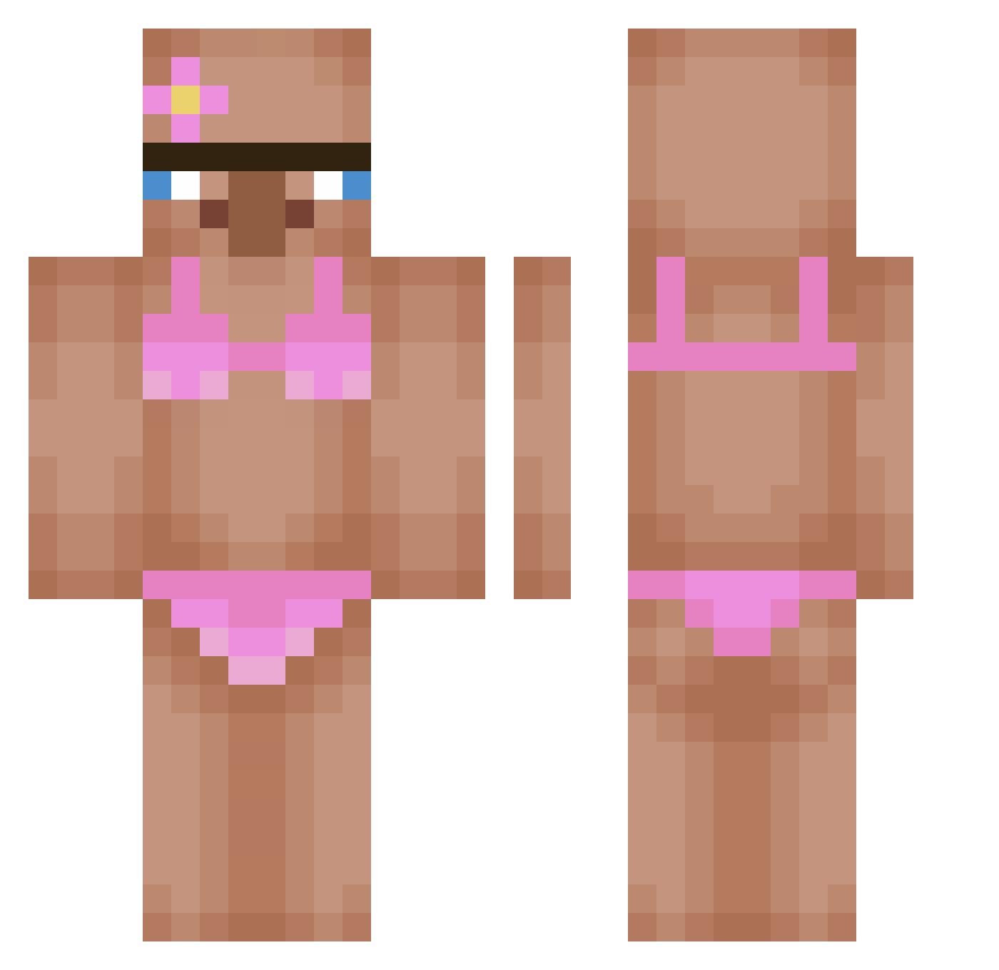 gamersander0 Minecraft skin, front and back view