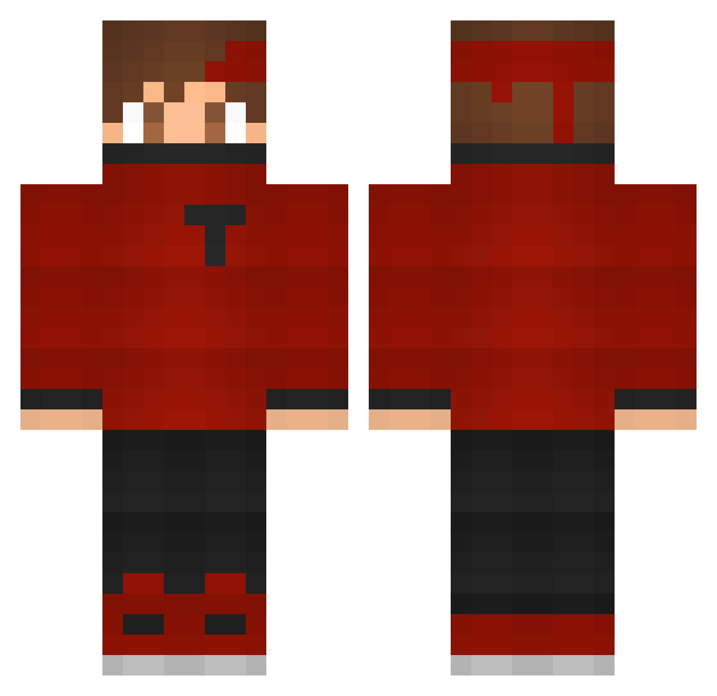 jerem1571 Minecraft skin, front and back view
