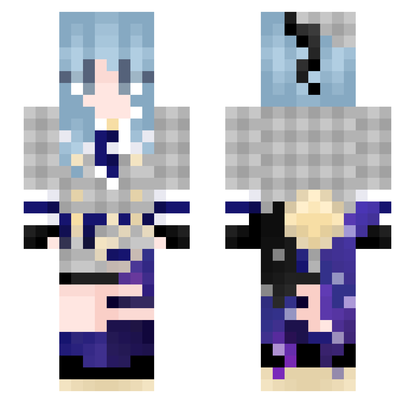 Lullaby_Abyss Minecraft skin, front and back view