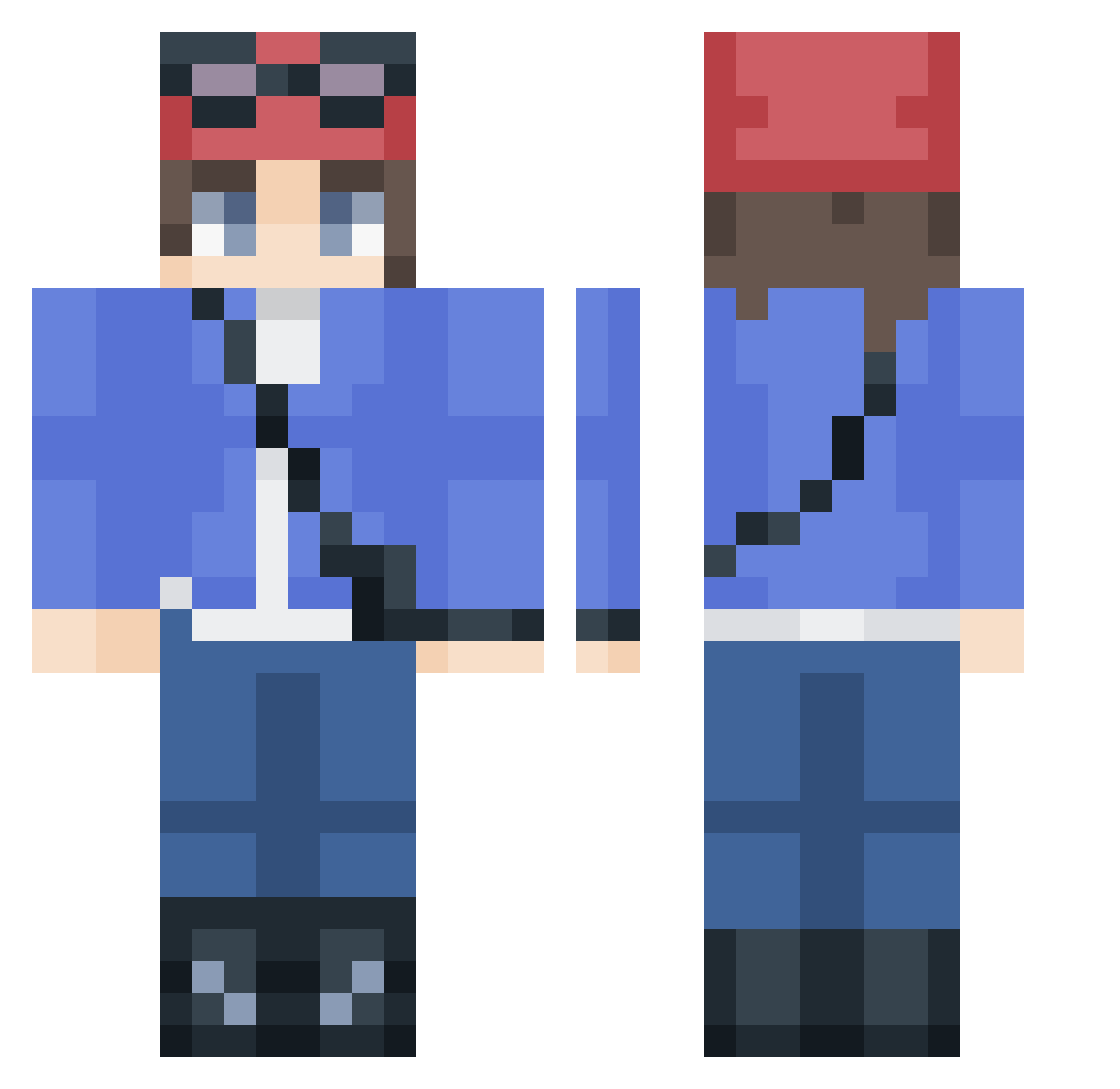 LeDoklm Minecraft skin, front and back view