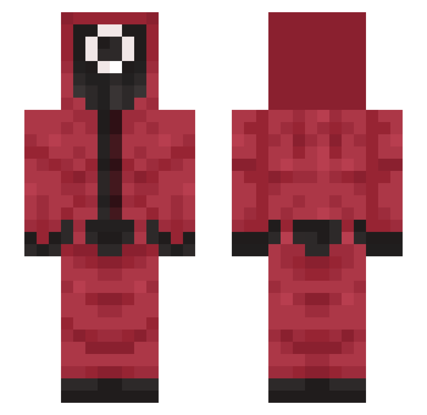 Nike_e Minecraft skin, front and back view