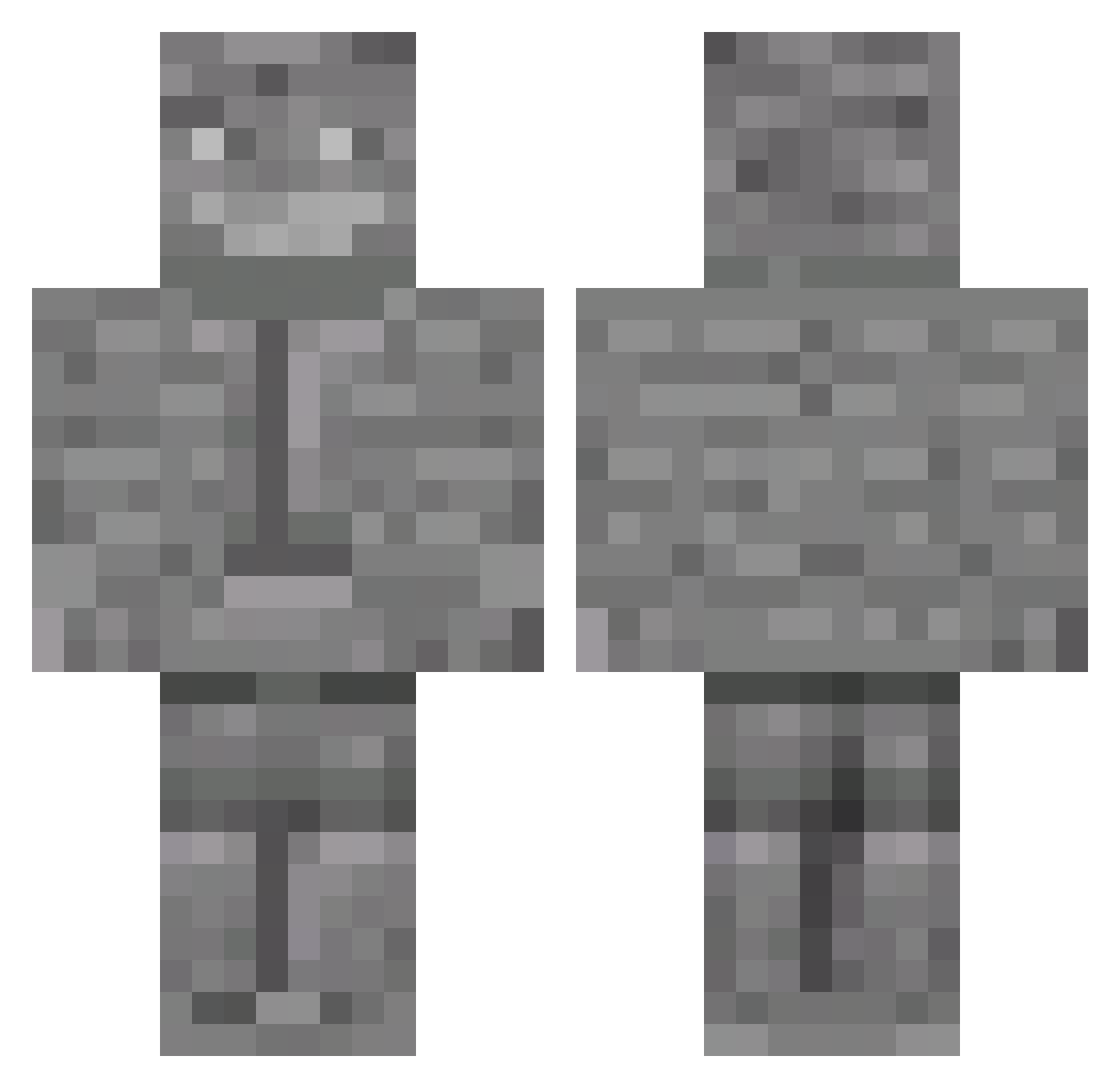 Zarolium Minecraft skin, front and back view
