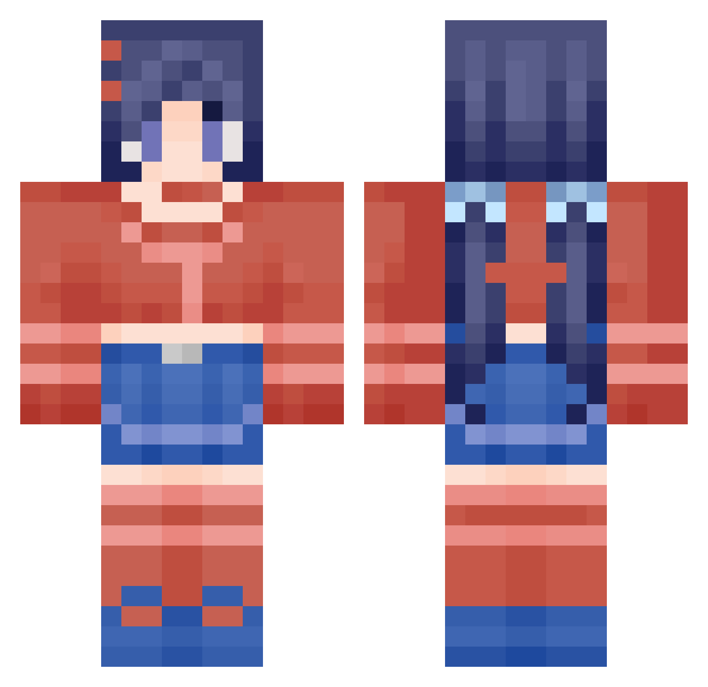 Demonico_MC Minecraft skin, front and back view