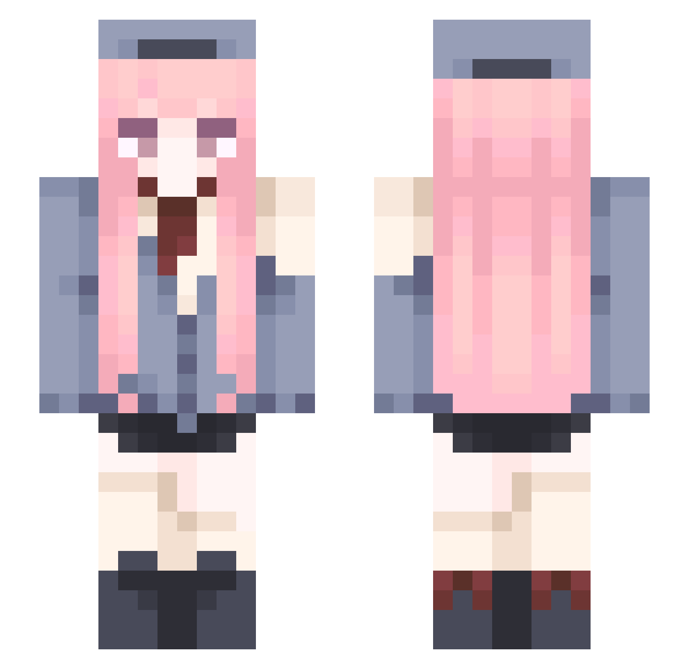 miffyjam Minecraft skin, front and back view