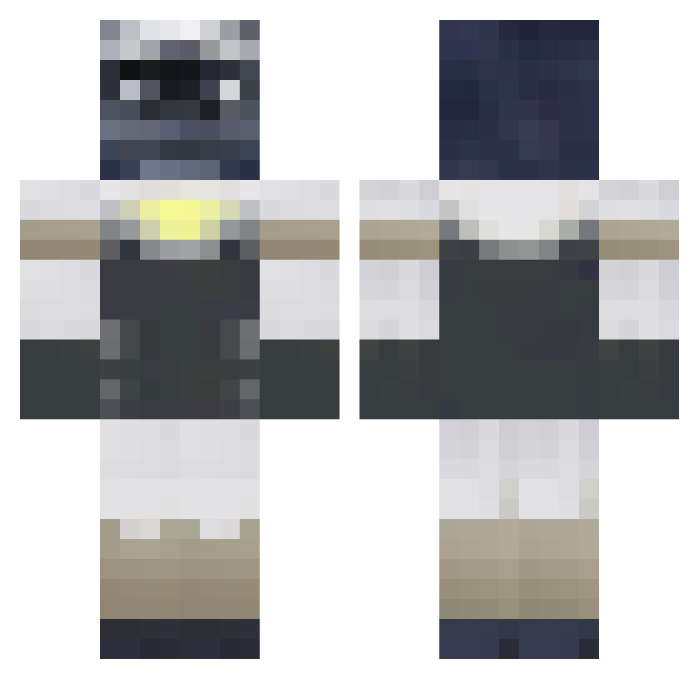 tyysodie Minecraft skin, front and back view
