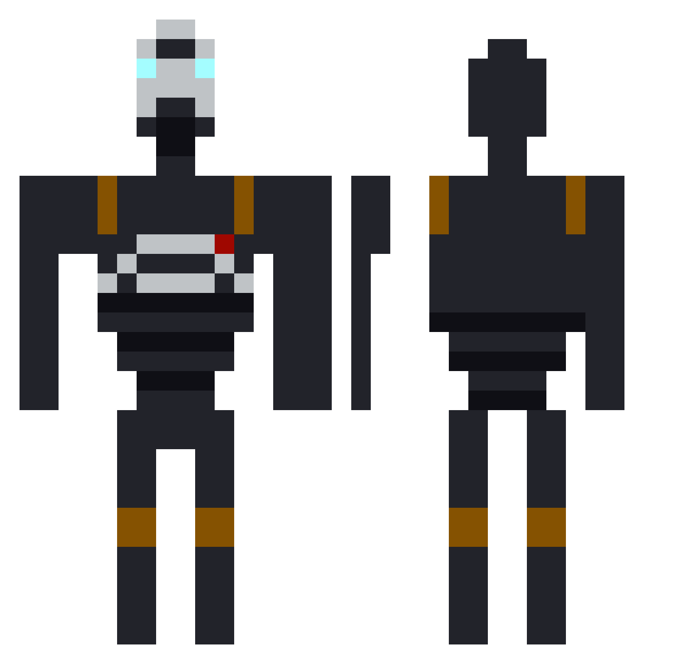 jdwagg Minecraft skin, front and back view