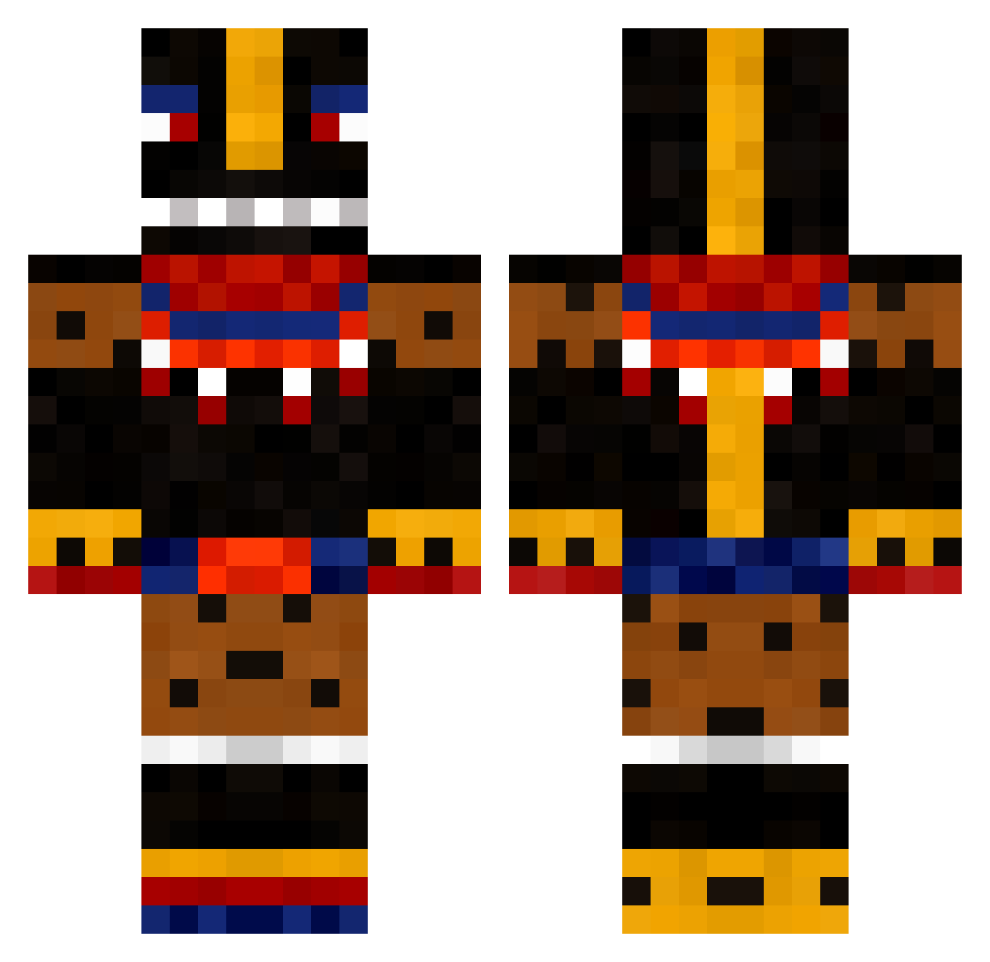 Luz Minecraft skin, front and back view