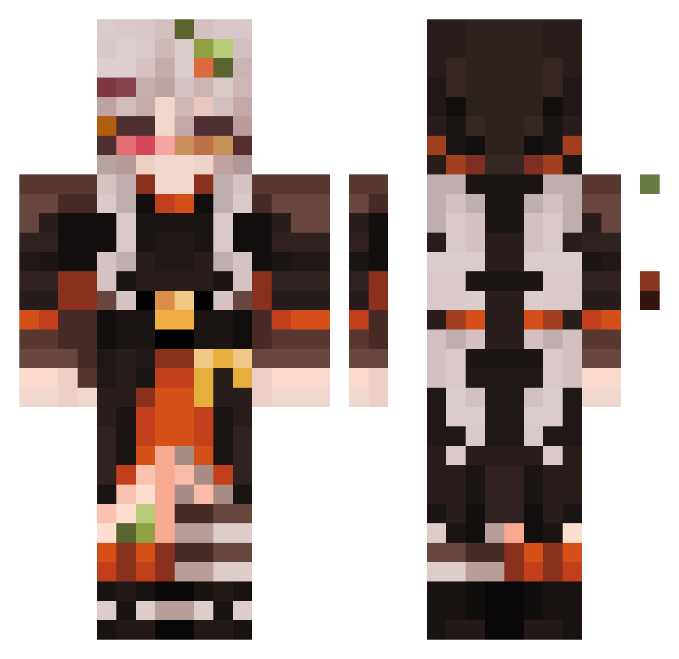 N4iT1 Minecraft skin, front and back view