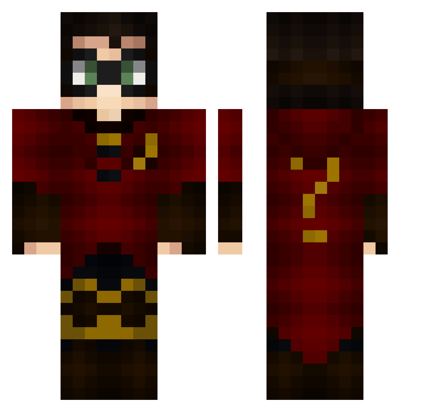 SHDPsycho Minecraft skin, front and back view