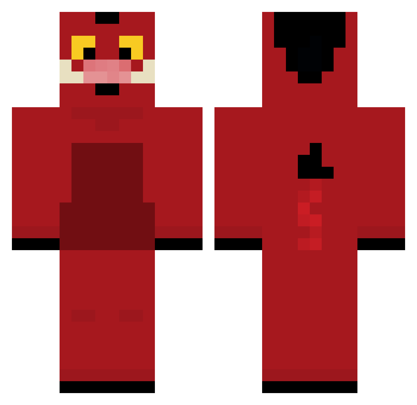 Finmikemaster10 Minecraft skin, front and back view