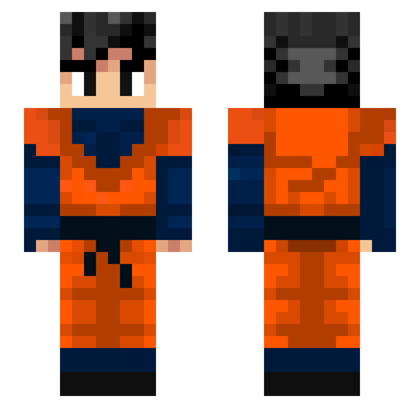 GOHHANN Minecraft skin, front and back view