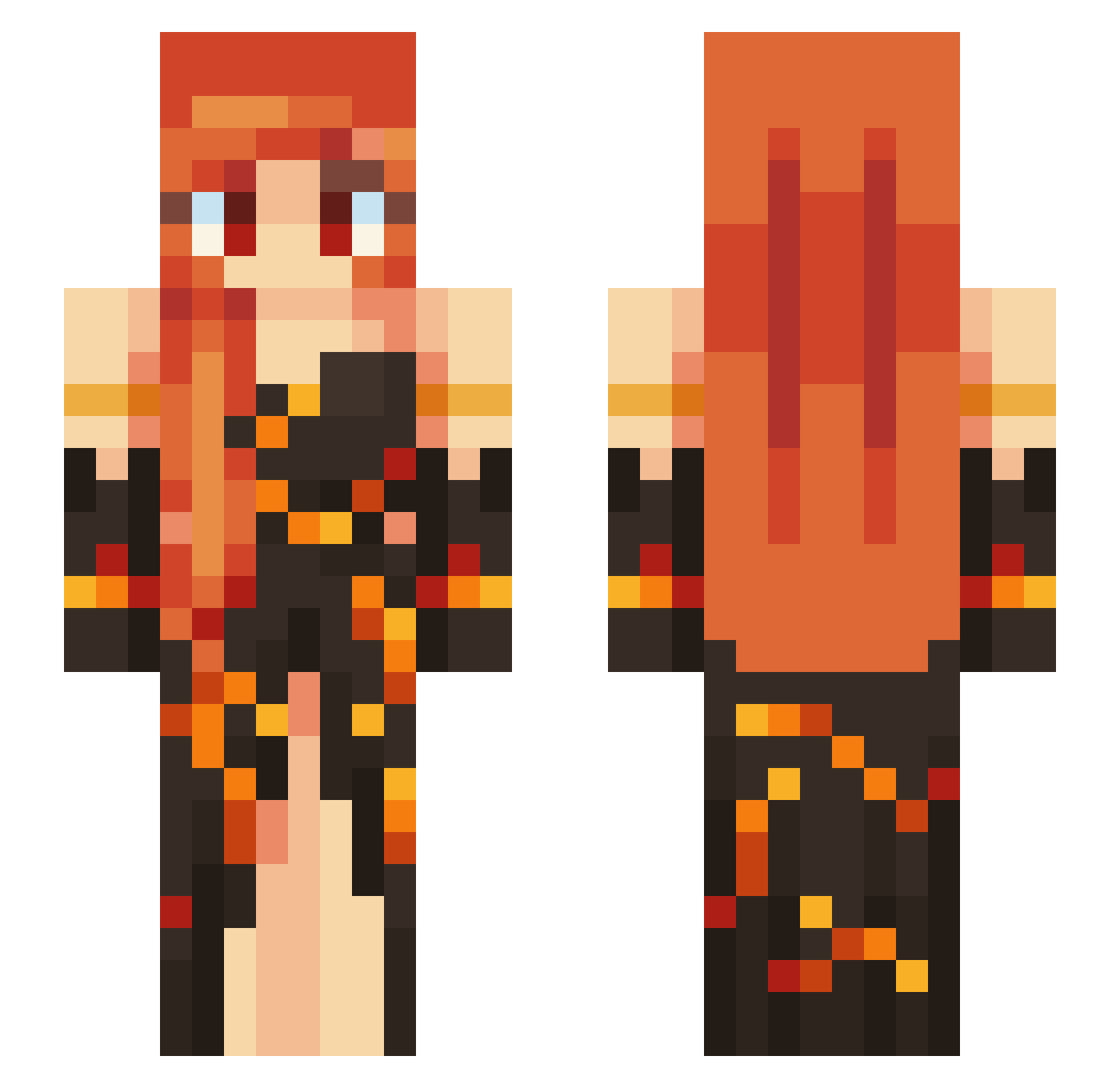 LizzyGeorge15 Minecraft skin, front and back view