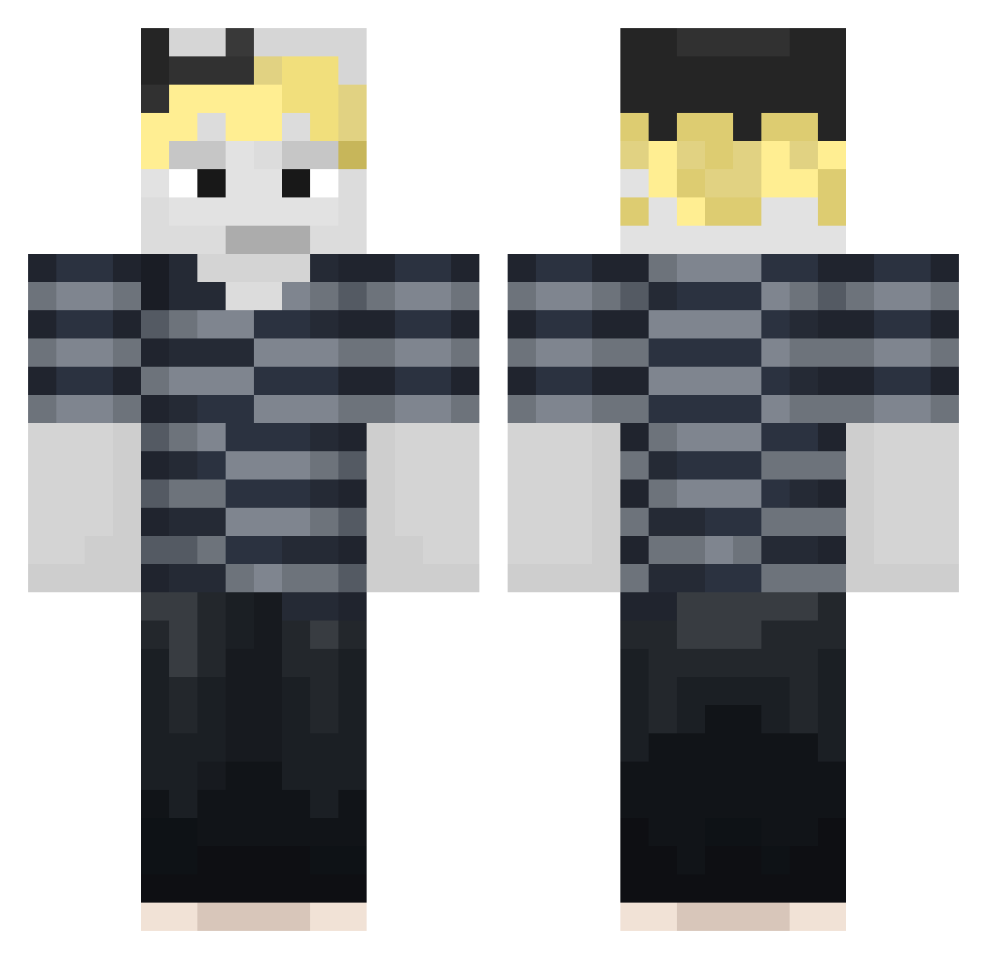 potato10l Minecraft skin, front and back view
