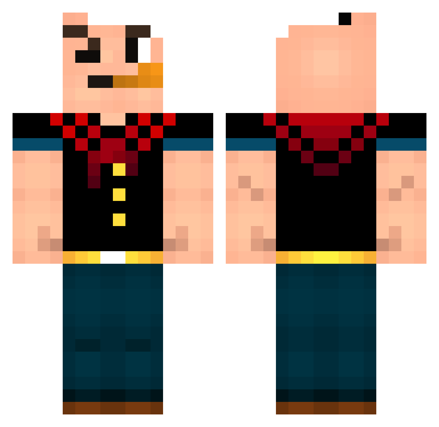 Download7 Minecraft skin, front and back view