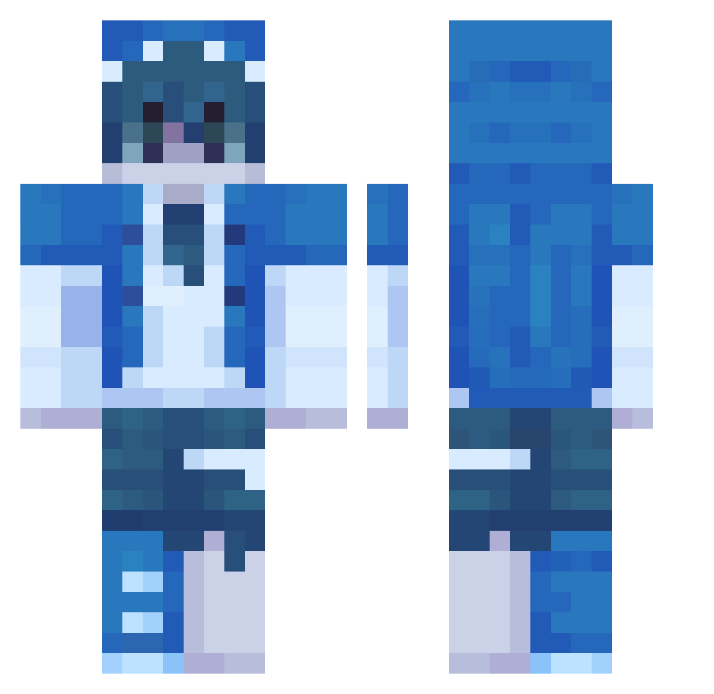_SharkBlitz_ Minecraft skin, front and back view
