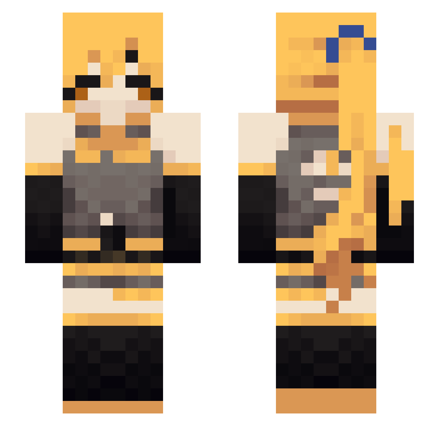 AlexanderSancez Minecraft skin, front and back view