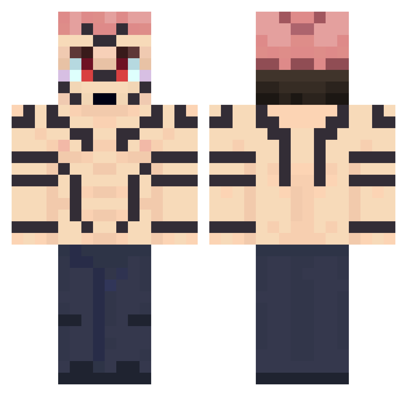 spelare123 Minecraft skin, front and back view