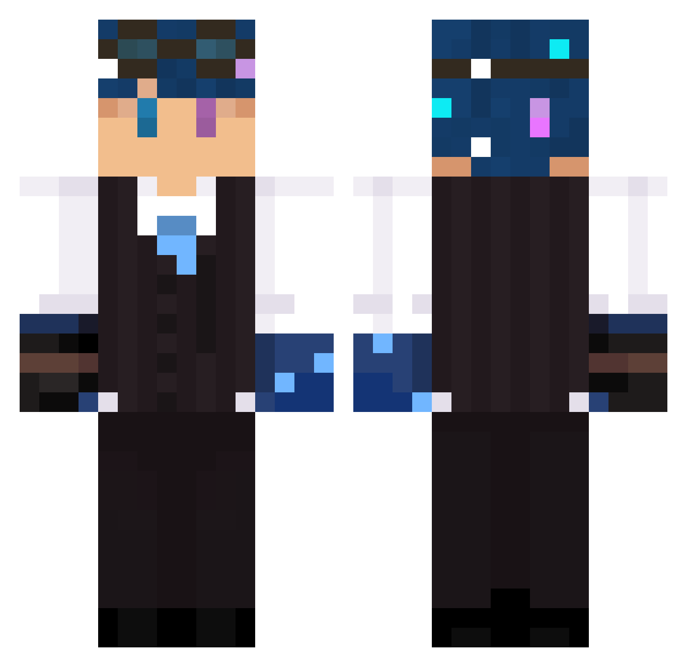 POETAY Minecraft skin, front and back view