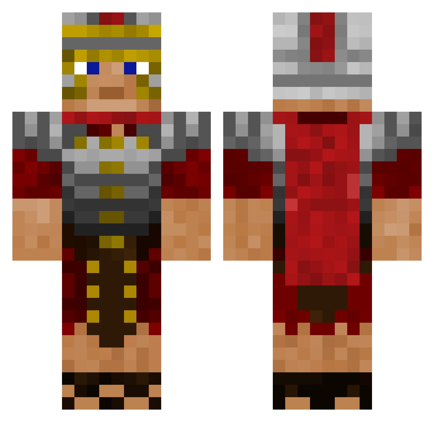 ElQuaz Minecraft skin, front and back view