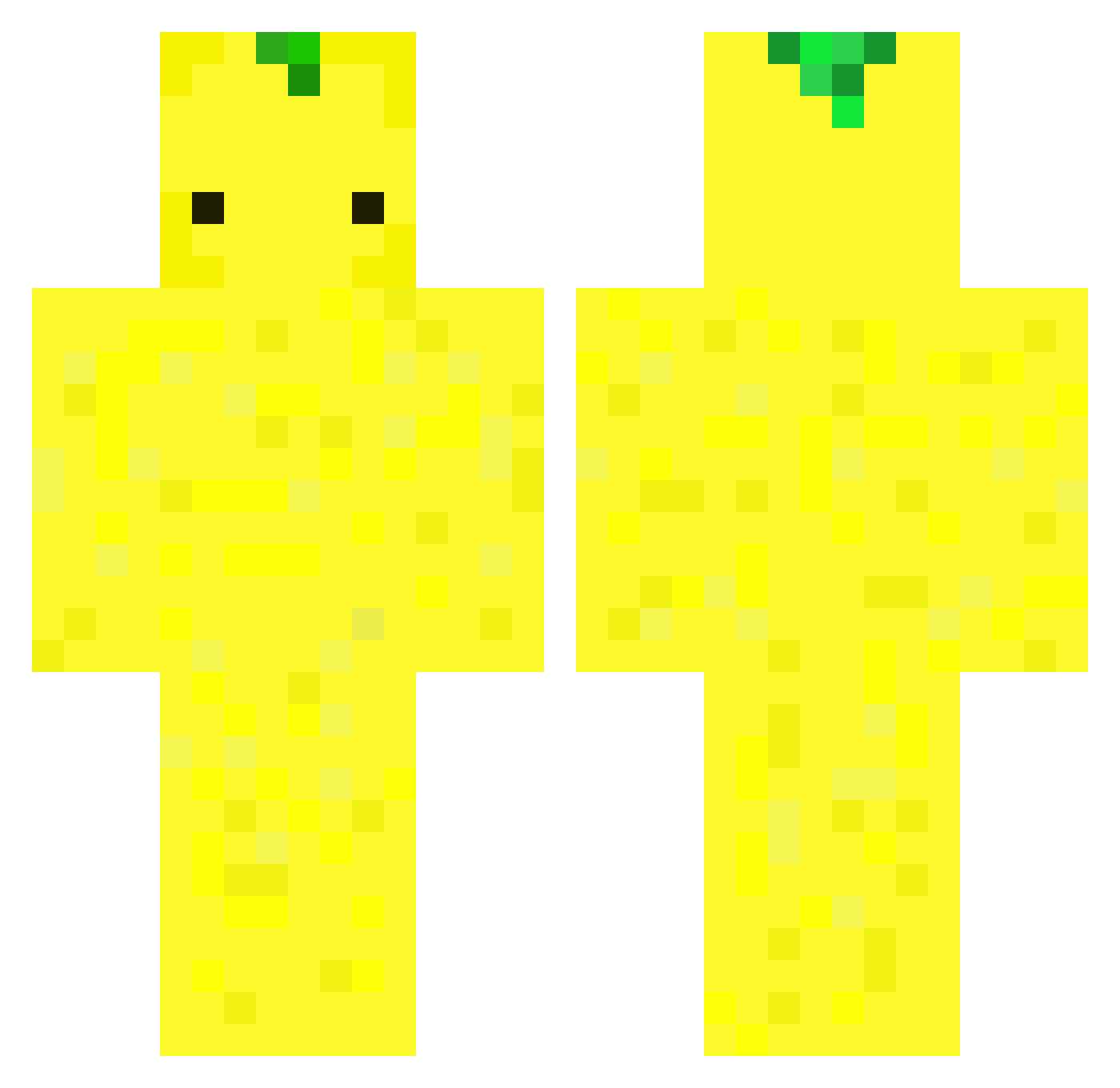 qZerA Minecraft skin, front and back view