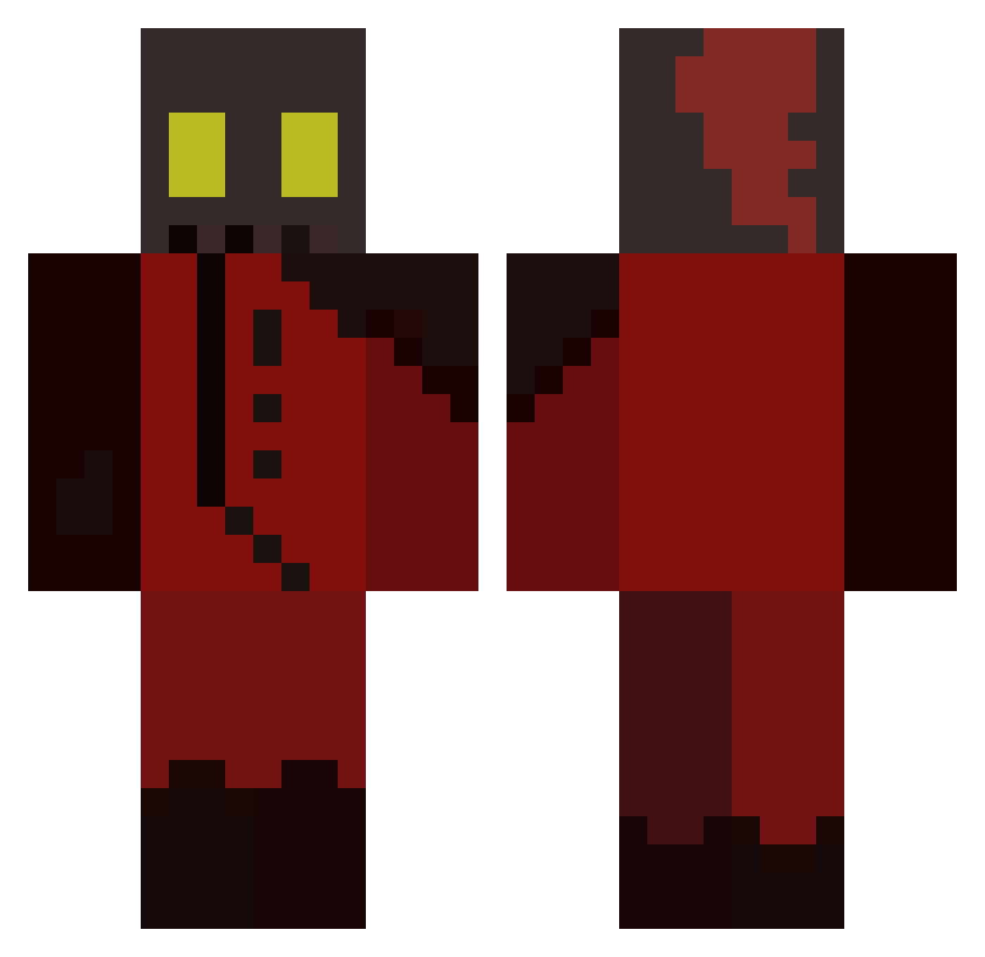 AlexNat Minecraft skin, front and back view
