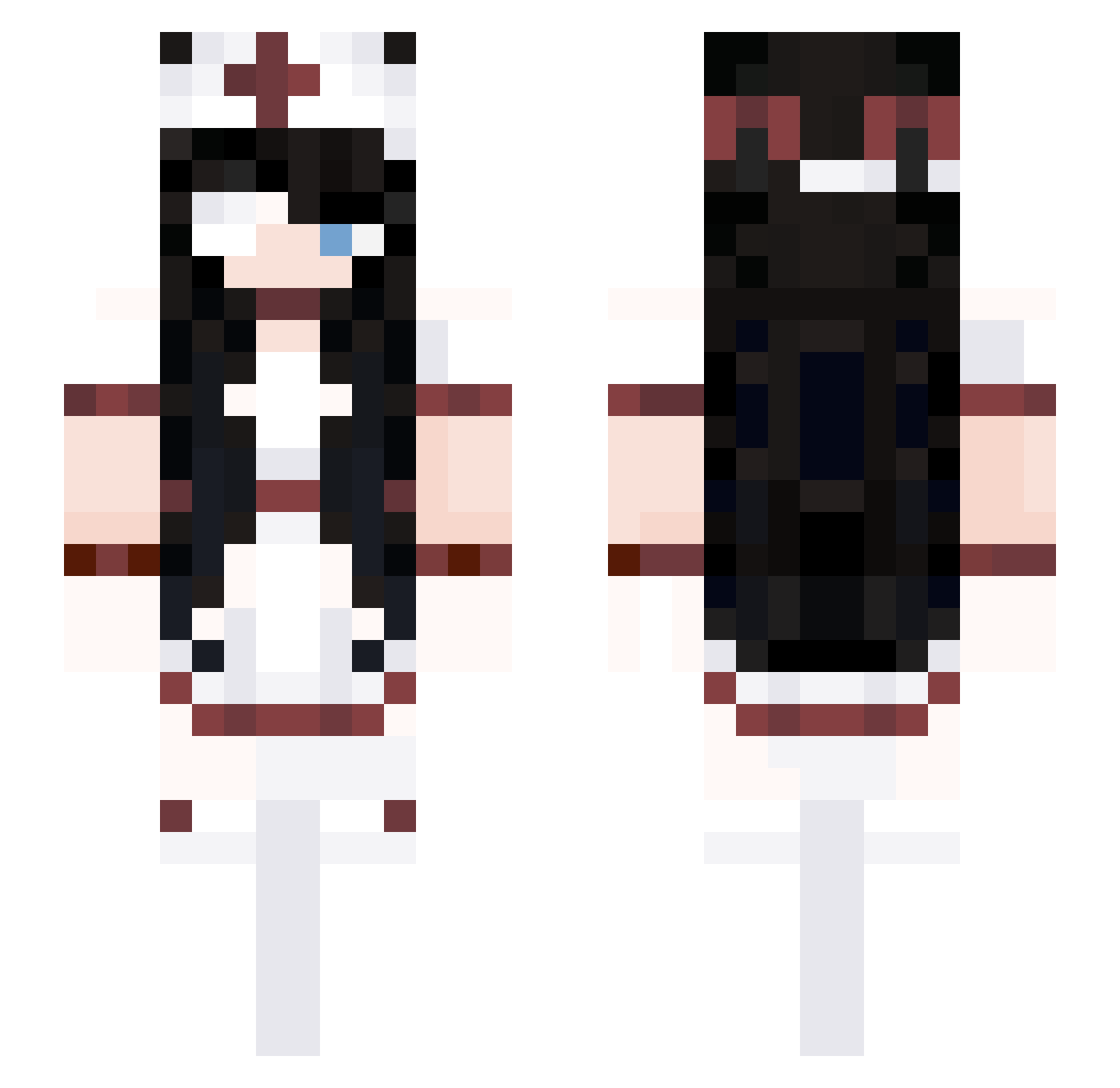 BeeKeeper00 Minecraft skin, front and back view