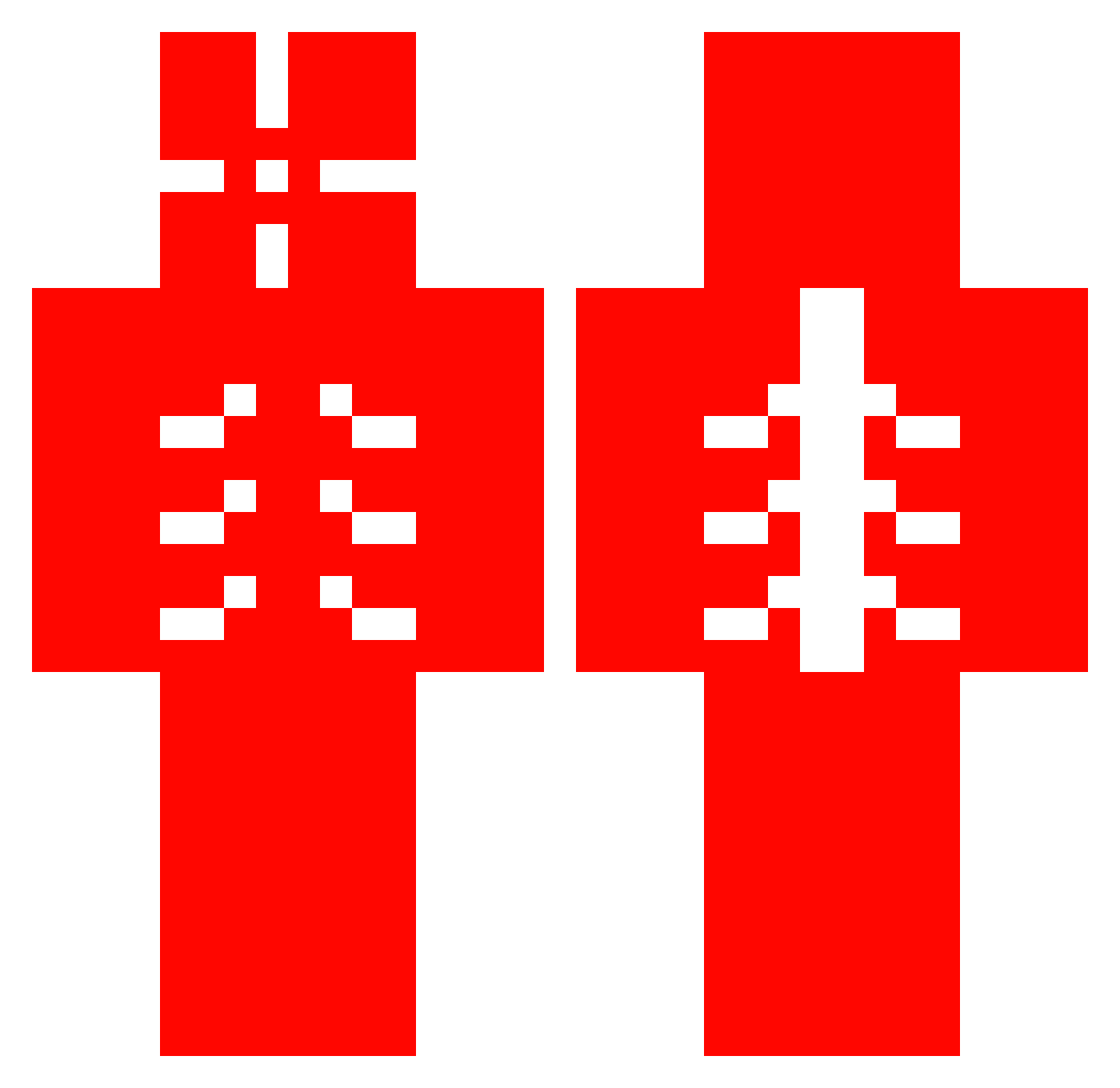 Acheran_ Minecraft skin, front and back view