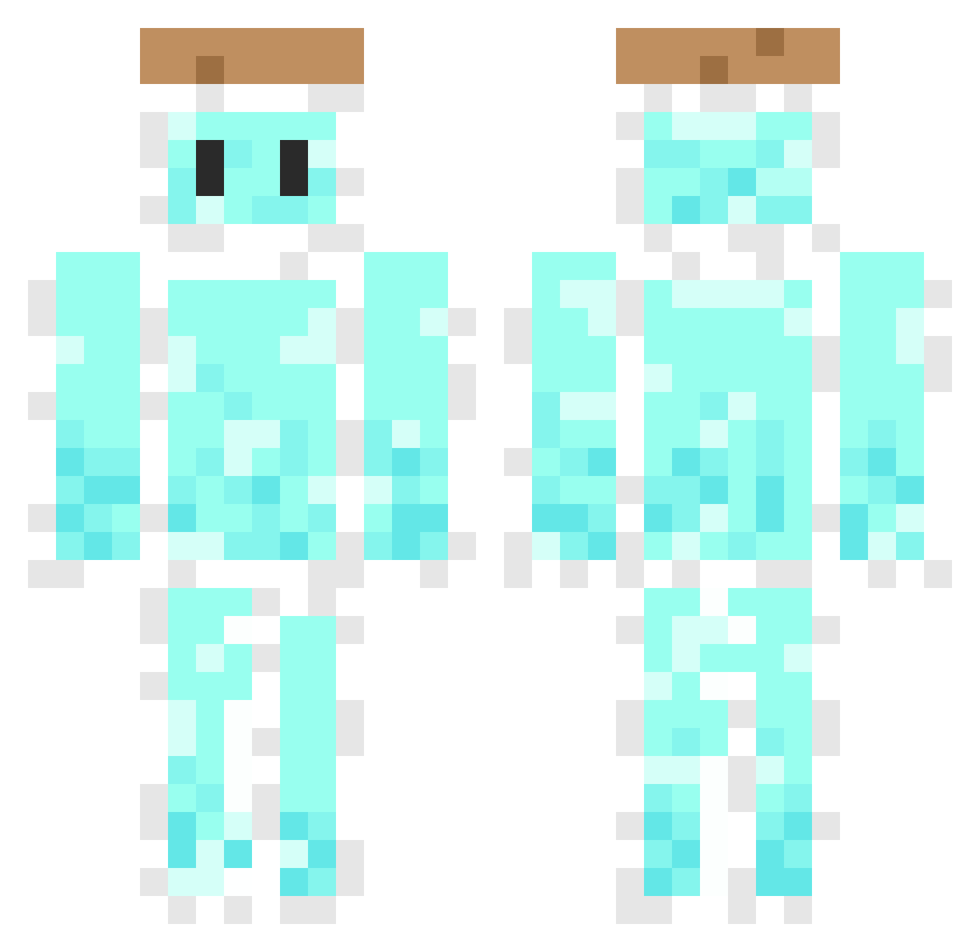 Baklashkovich Minecraft skin, front and back view