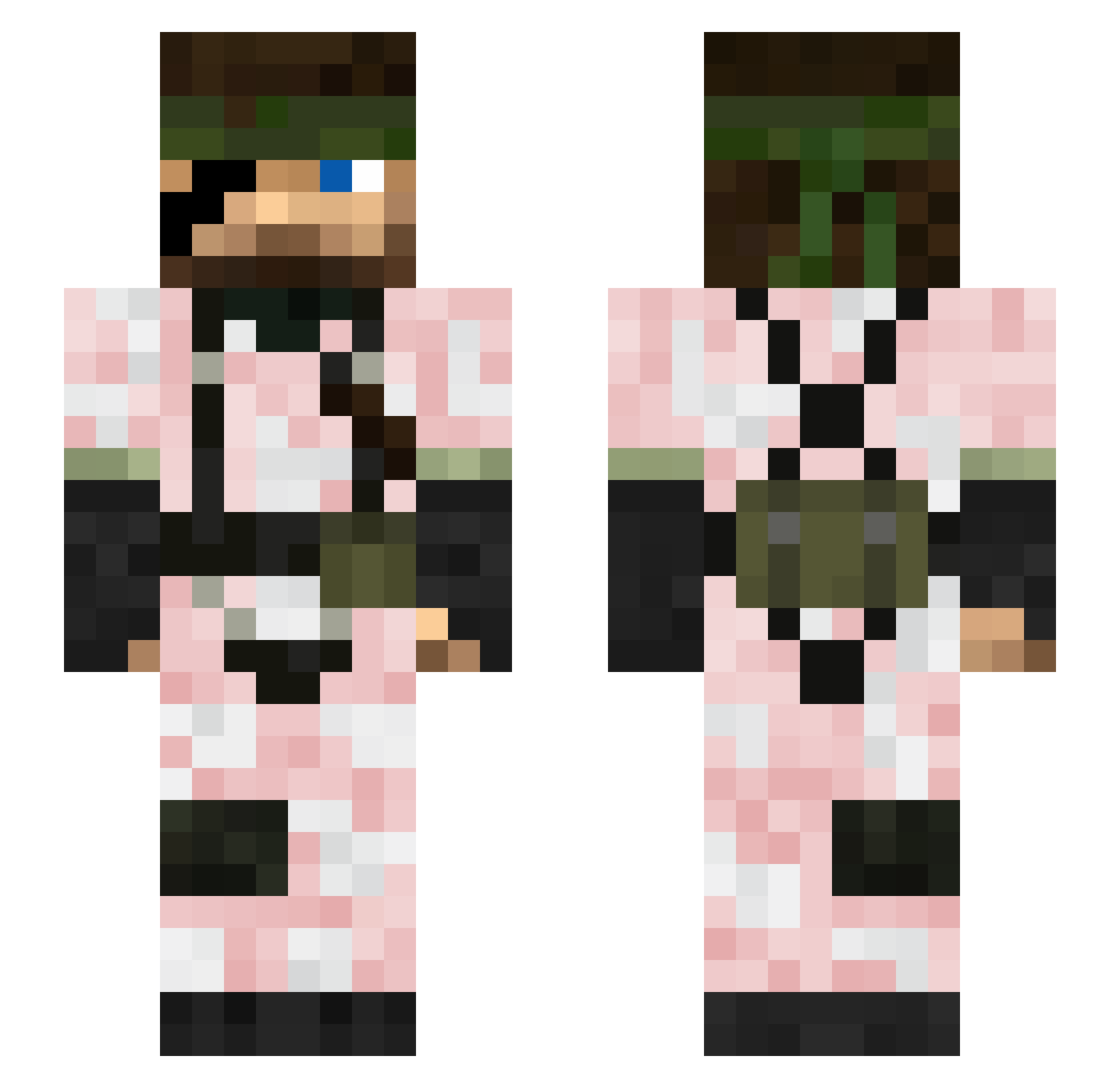 screwchester420 Minecraft skin, front and back view