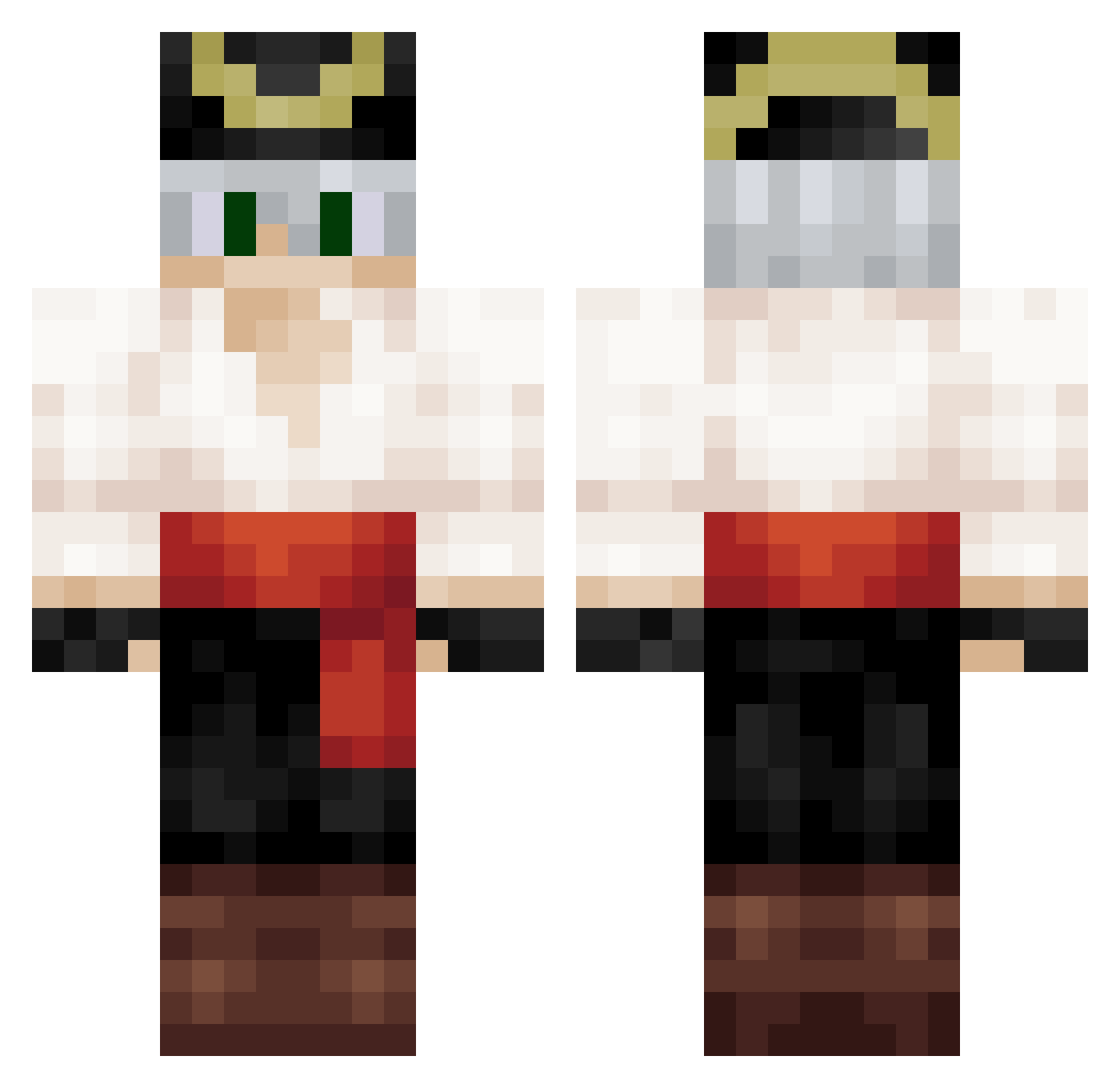 kongcaro Minecraft skin, front and back view