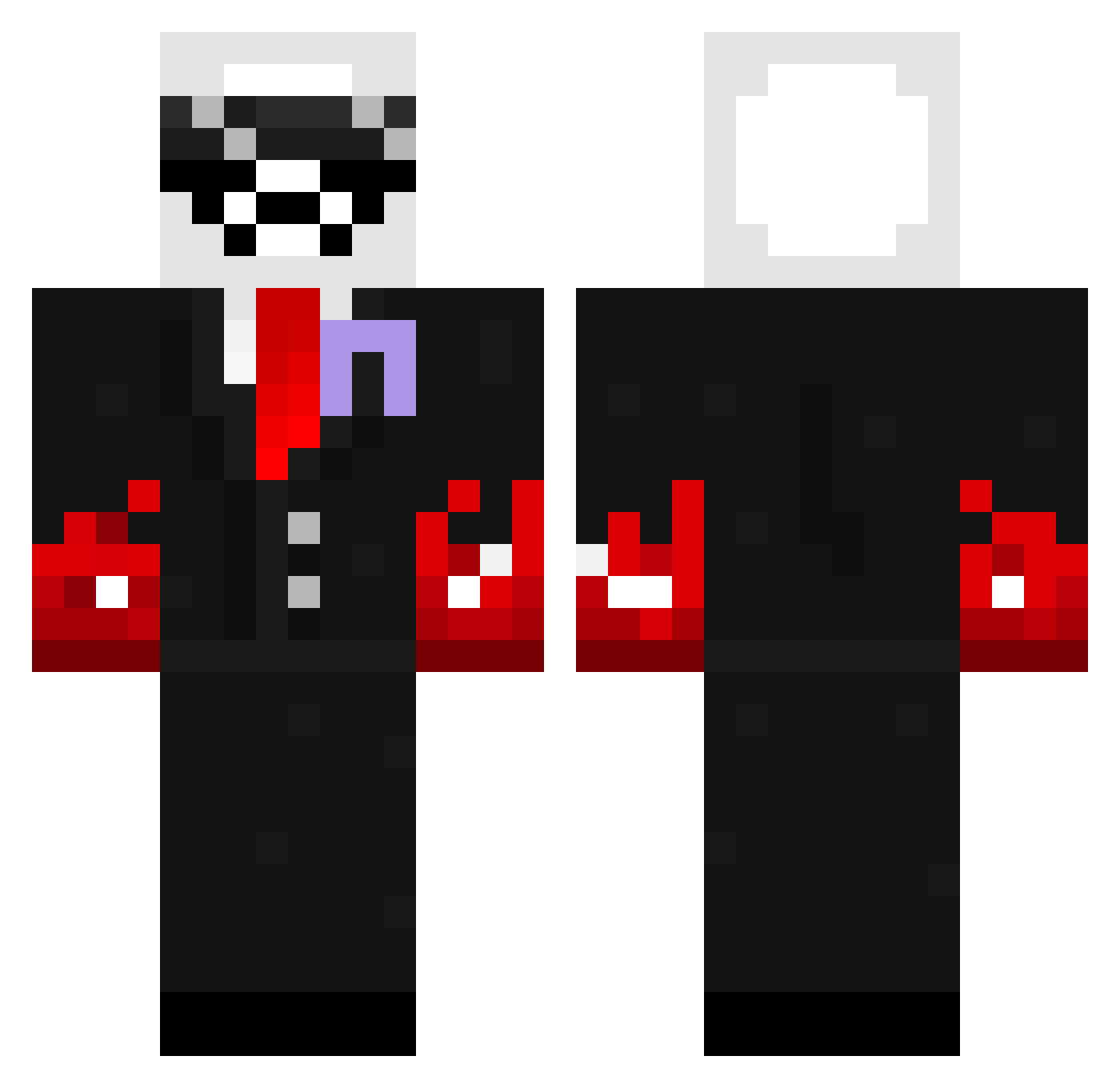 othrworldly Minecraft skin, front and back view