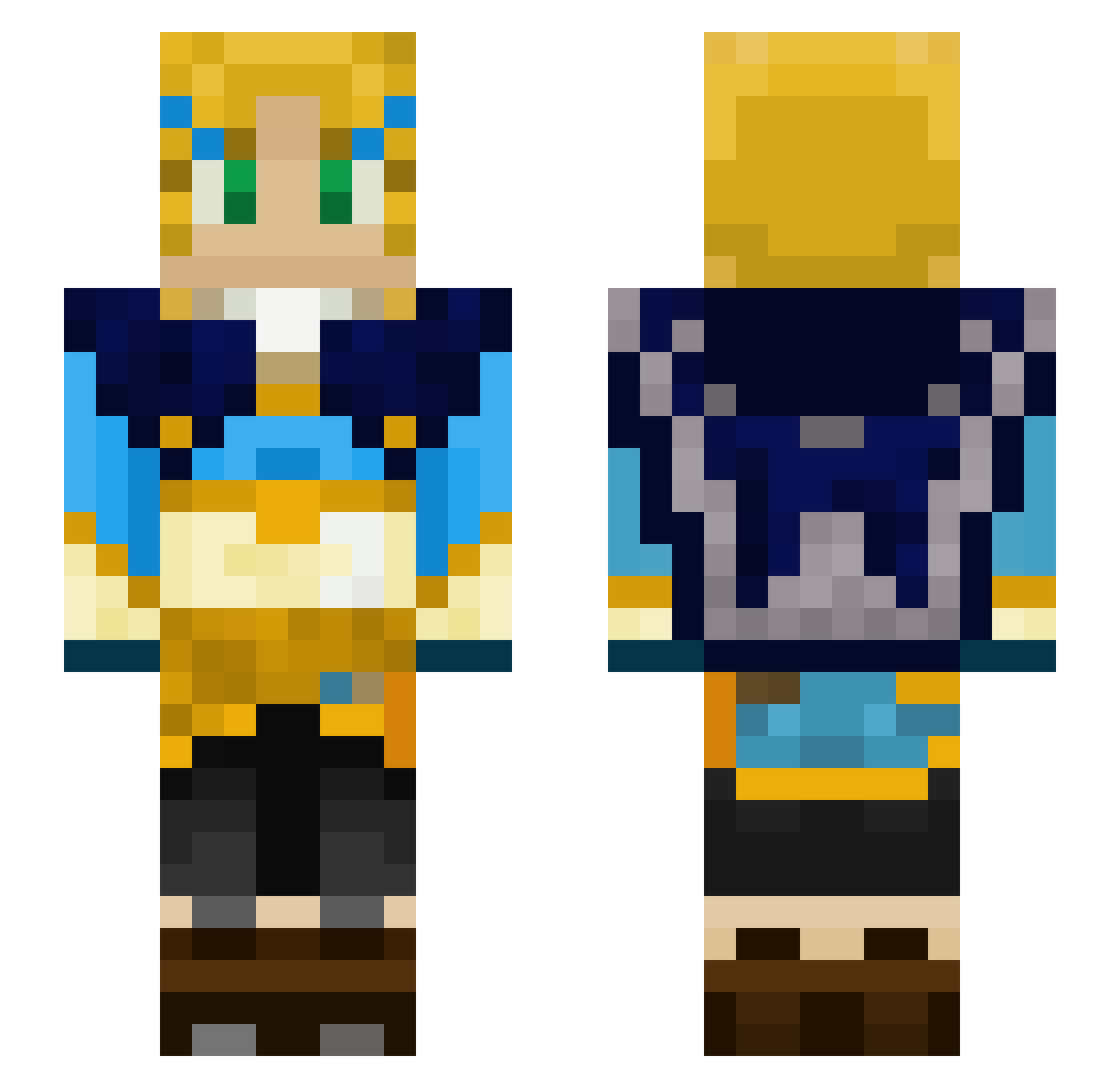 moonbyunie Minecraft skin, front and back view