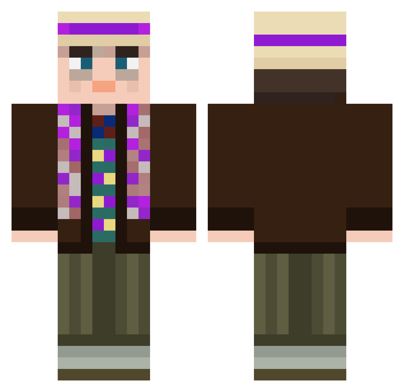 RienDu99 Minecraft skin, front and back view