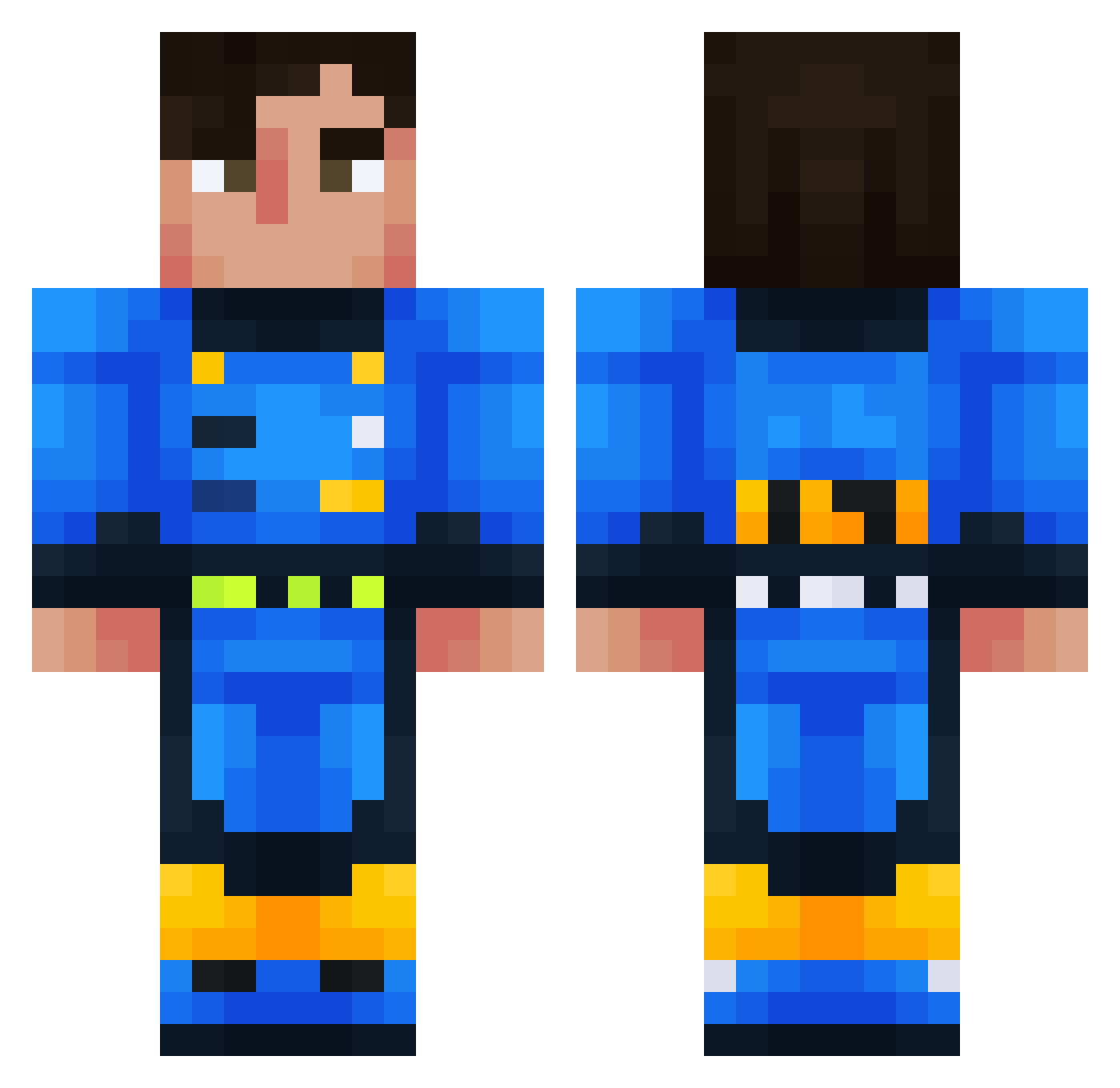 _hydrogen_1 Minecraft skin, front and back view